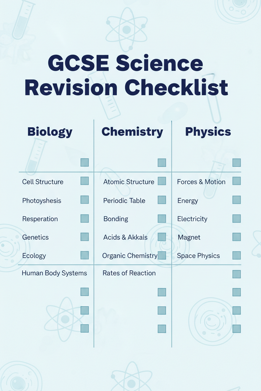GCSE Science Revision Checklist — Are You Exam Ready?