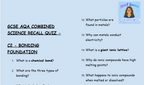 Bonding, Structure & Properties - GCSE Chemistry C2 Questions | AQA Foundation | PDF Digital Download