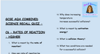 Rates of Reaction - GCSE Chemistry C6 Retrieval Questions | AQA Higher Tier | PDF Digital Download
