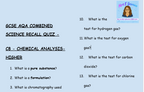 AQA GCSE Chemistry Higher Tier Retrieval Questions Bundle | C1-C10 | Save 30% | PDF Digital Download
