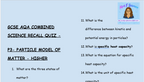 Particle Model of Matter - GCSE Physics P3 Retrieval Questions | AQA Higher Tier | PDF Digital Download