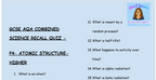 Higher Tier Complete Bundle | All GCSE Science Retrieval Questions | B1-B7, C1-C10, P1-P7 | Instant PDF Download | Save 30%
