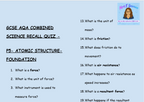 AQA GCSE Physics Foundation Tier Retrieval Bundle | P1-P7 | Save 30% | PDF Digital Download