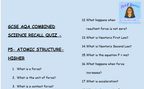 AQA GCSE Physics Higher Tier Retrieval Bundle | P1-P7 | Save 30% | PDF Digital Download