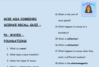 AQA GCSE Physics Foundation Tier Retrieval Bundle | P1-P7 | Save 30% | PDF Digital Download