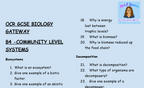 Complete Biology Retrieval Bundle | B1-B6 | OCR Gateway Science | PDF Digital Download
