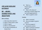 Complete Biology Retrieval Bundle | B1-B6 | OCR Gateway Science | PDF Digital Download