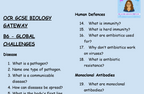 Complete Biology Retrieval Bundle | B1-B6 | OCR Gateway Science | PDF Digital Download