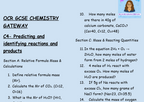 Complete Chemistry Retrieval Bundle | C1-C6 | OCR Gateway Science | PDF Digital Download