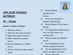 Complete Physics Retrieval Bundle | P1-P6 | OCR Gateway Science | PDF Digital Download