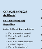 Complete Physics Retrieval Bundle | P1-P6 | OCR Gateway Science | PDF Digital Download