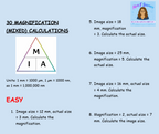 GCSE Biology Magnification Calculations Worksheet | AQA | OCR | Edexcel | KS4 | PDF Digital Download