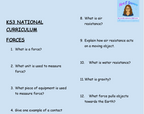 KS3 Science Forces Retrieval Questions | National Curriculum | 30 Questions