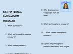 KS3 Science Pressure Retrieval Questions | National Curriculum | 30 Questions