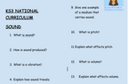 KS3 Sound Revision Worksheets | 30 Questions & Answers | PDF Download