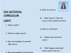 KS3 Light Revision Worksheets | 30 Questions & Answers | PDF Download