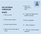 KS3 Waves Revision Worksheets | 30 Questions & Answers | PDF Download