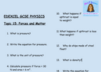 Complete Edexcel GCSE Physics Bundle | All 15 Topics Retrieval Questions