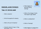 Complete Edexcel GCSE Physics Bundle | All 15 Topics Retrieval Questions