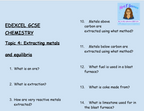 Complete Edexcel GCSE Chemistry Retrieval Bundle | Topics 1-8 | Save 25% | PDF Digital Download