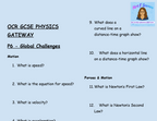 Global Challenges - GCSE Physics P6 Retrieval Questions | OCR Gateway Science | PDF Digital Download