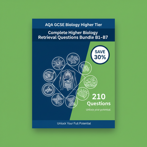 AQA GCSE Biology Higher Tier Retrieval Questions Bundle | B1-B7 | Save 30%