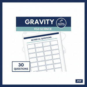 KS3 Science Gravity Retrieval Questions | National Curriculum | 30 Questions