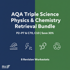 AQA GCSE Triple Science Physics and Chemistry Retrieval Bundle Save 30%