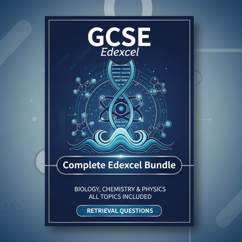 Complete Edexcel GCSE Science Bundle Biology Chemistry Physics All 29 Retrieval Question Sets cover