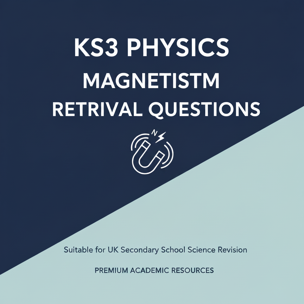 KS3 Physics Magnetism revision worksheet cover image