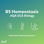 B5 Homeostasis AQA GCSE Biology Triple Science Retrieval Questions worksheet cover