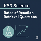 KS3 Science Rates of Reaction Retrieval Questions worksheet cover