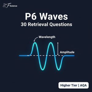 GCSE Physics P6 Waves – 30 Retrieval Questions | Higher Tier | AQA | PDF Digital Download
