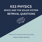 KS3 Physics Space and the Solar System revision worksheet cover image
