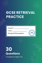 GCSE Biology B4 Bioenergetics Retrieval Practice Cover