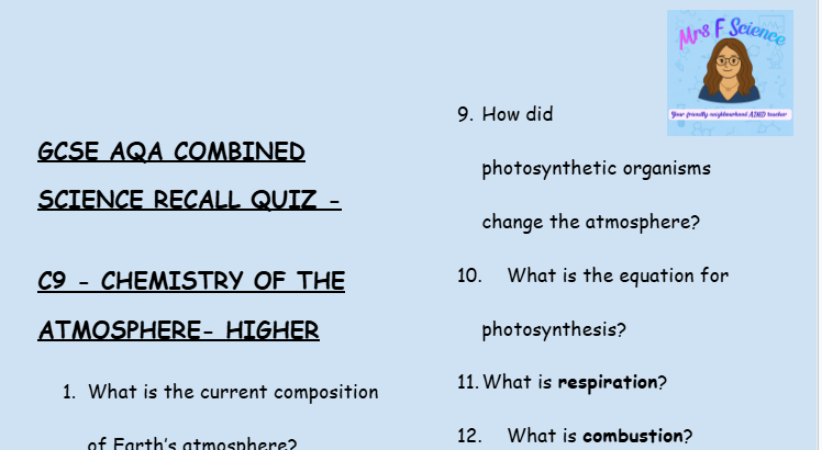 AQA GCSE Science Complete Bundle | Foundation & Higher | All Retrieval Sheets, Calculations & Required Practicals | Instant PDF Download | Save 35%