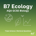 B7 Ecology AQA GCSE Biology Triple Science Retrieval Questions worksheet cover