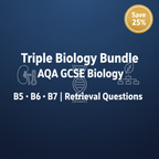 AQA GCSE Triple Biology Retrieval Bundle B5 B6 B7 Save 25% worksheet cover