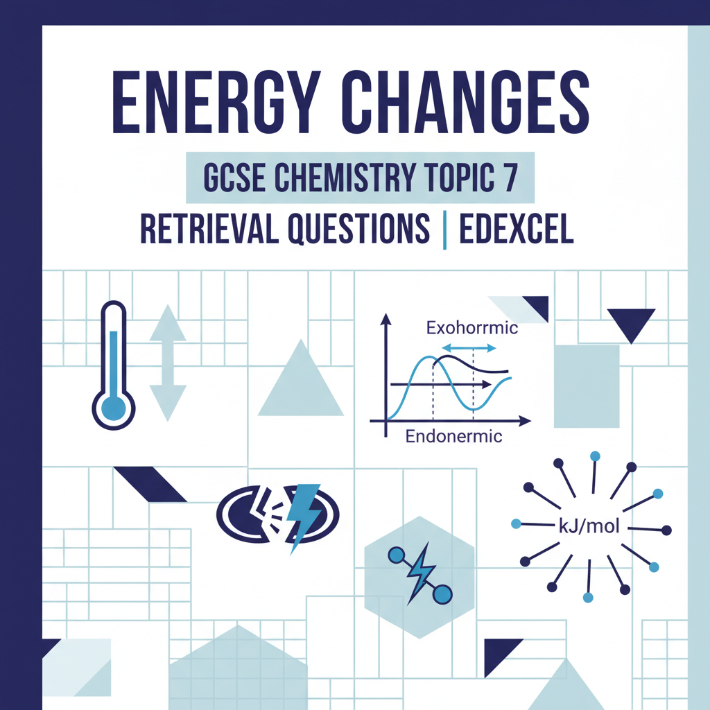 Energy Changes – GCSE Chemistry Topic 7 Retrieval Questions | Edexcel