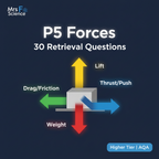GCSE Physics P5 Forces 30 Retrieval Questions Higher Tier AQA