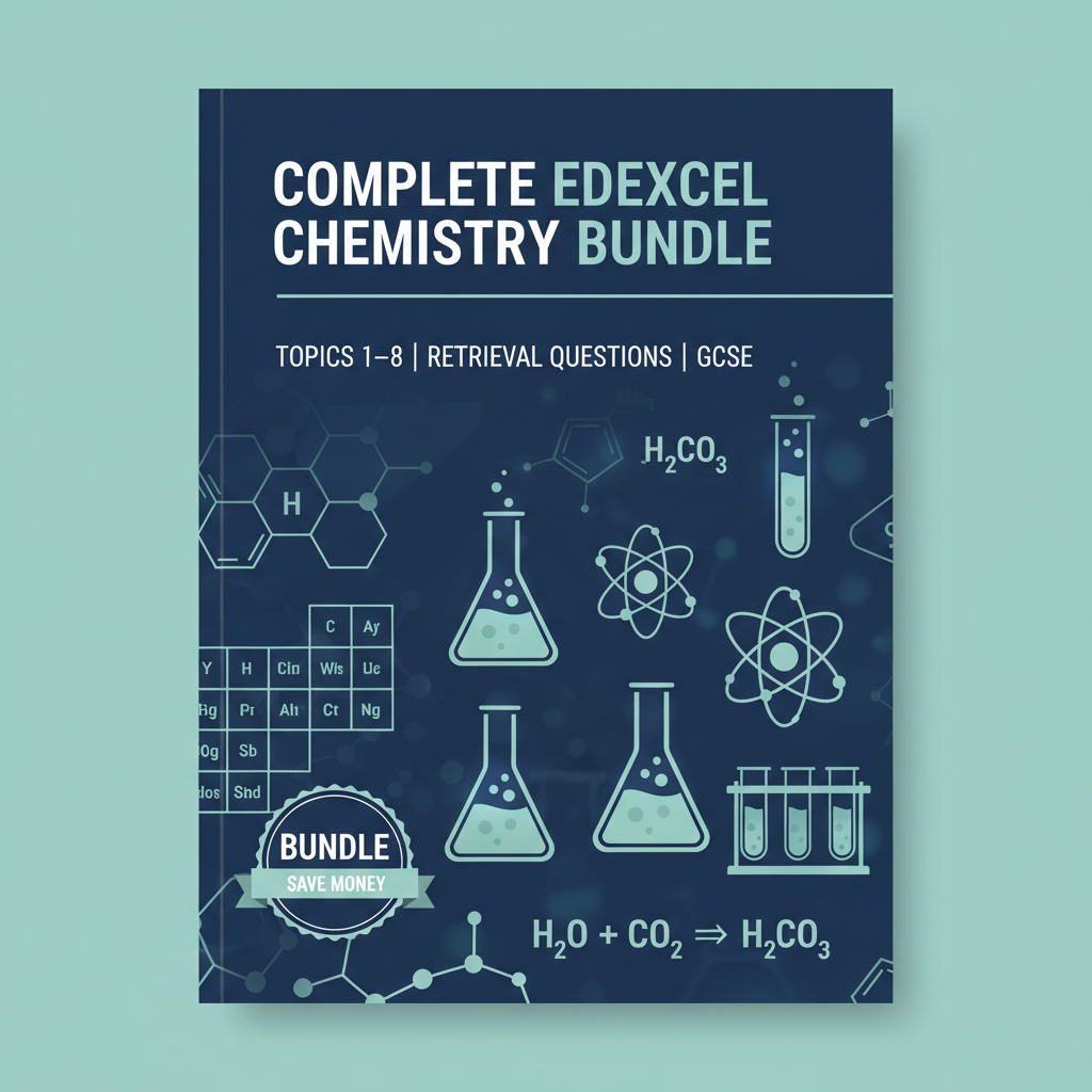 Complete Edexcel GCSE Chemistry Retrieval Bundle | Topics 1–8 | Save 25%