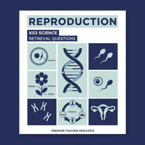 KS3 Science Reproduction Retrieval Questions worksheet cover
