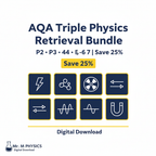 AQA GCSE Triple Physics Retrieval Bundle P2 P3 P4 P5 P6 P7 Save 25%