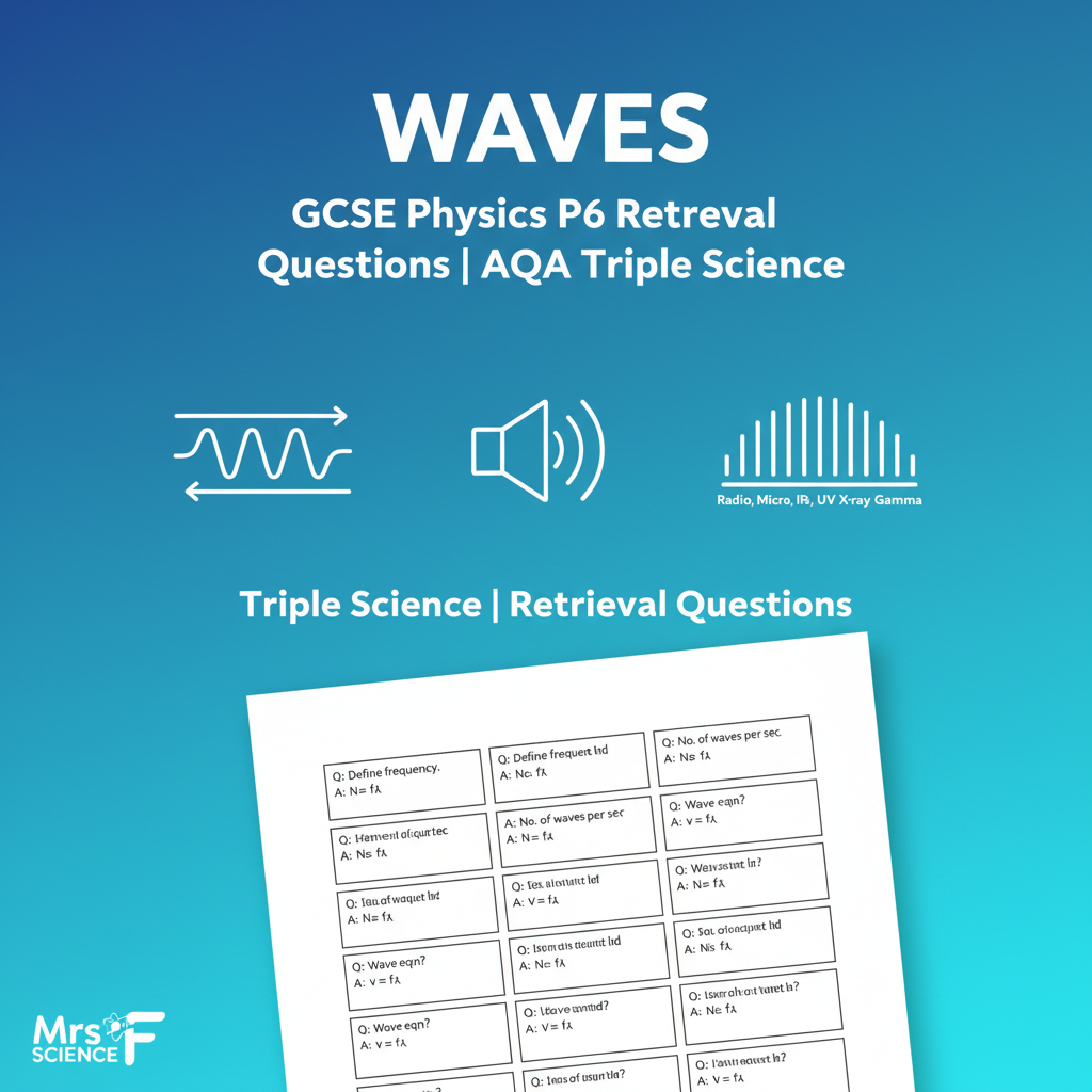 Waves GCSE Physics P6 Retrieval Questions AQA Triple Science