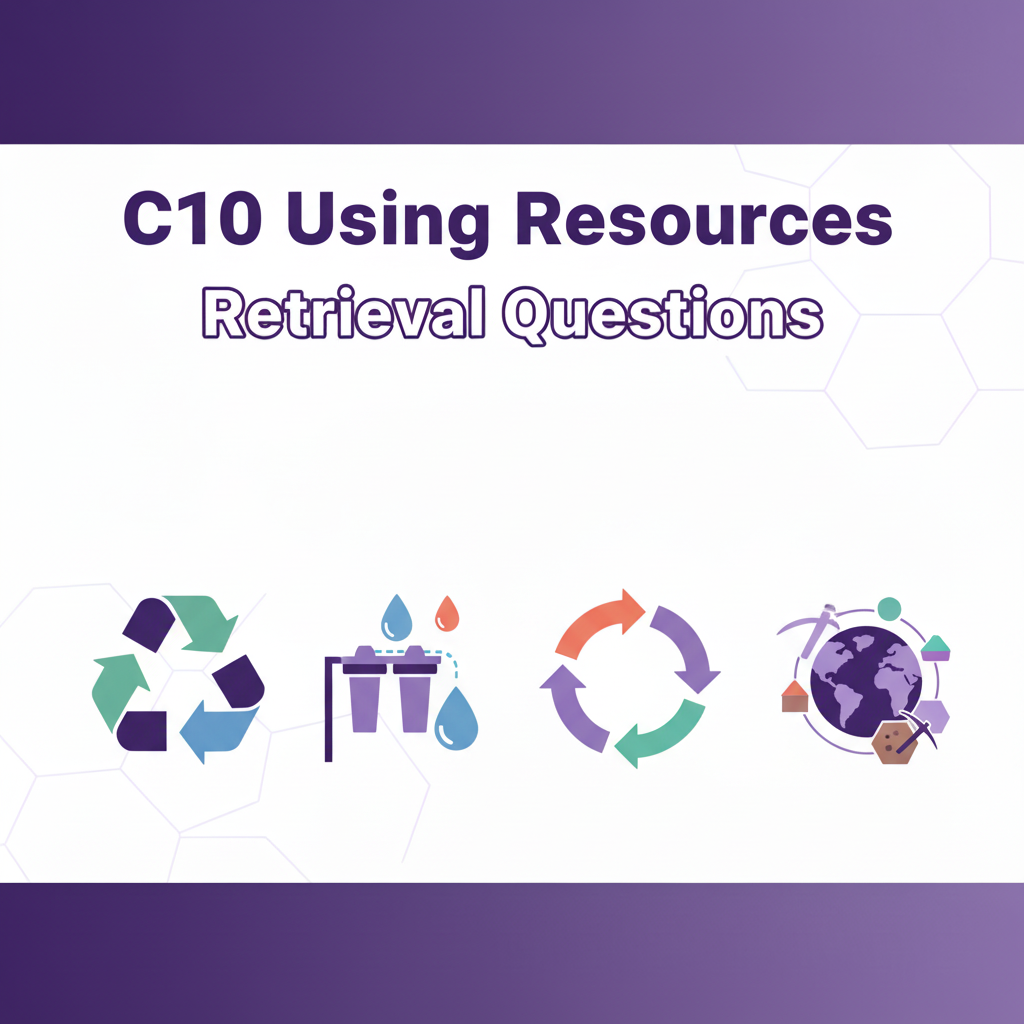 C10 Using Resources GCSE Chemistry Foundation Tier Retrieval Questions product image