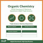 Organic Chemistry GCSE Chemistry C7 Retrieval Questions AQA Triple Science
