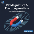 GCSE Physics P7 Magnetism and Electromagnetism 30 Retrieval Questions Higher Tier AQA