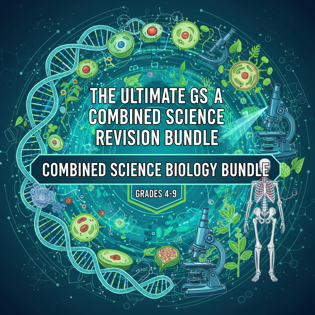 GCSE AQA Combined Science Biology revision bundle - Complete topic worksheets for grades 4-9 PDF