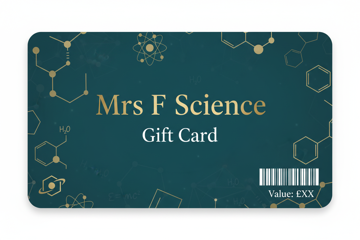 Mrs F Science Gift Card